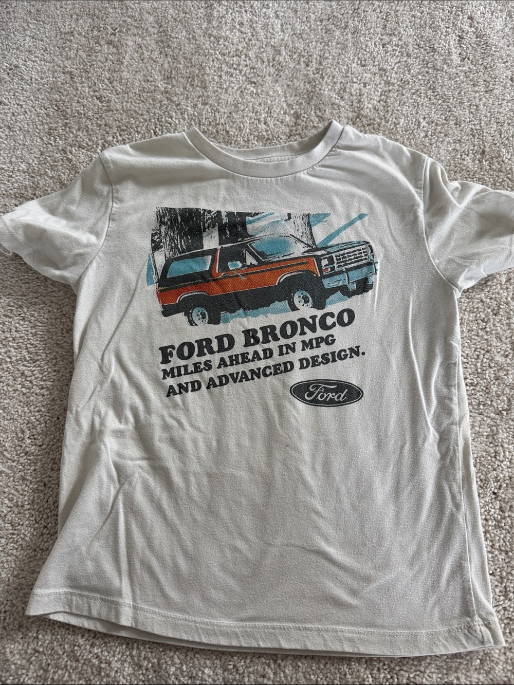 Ford Bronco White Kids Graphic Tee